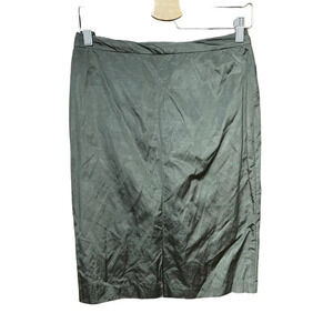 Dries‎ Van Noten Singer Skirt Black Crinkle Satin Jacquard Size 38 / US 6
